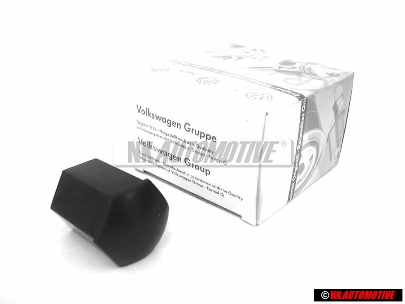 Original VW Anti Theft Wheel Bolt Cover Lug Nut Cap Black - 535601173C