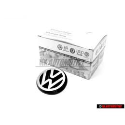 Original VW Rear Trunk Boot Badge Emblem Brushed Silver - 191853601B GX2