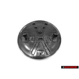 Original VW Rear Trunk Boot Badge Emblem Brushed Silver - 191853601B GX2