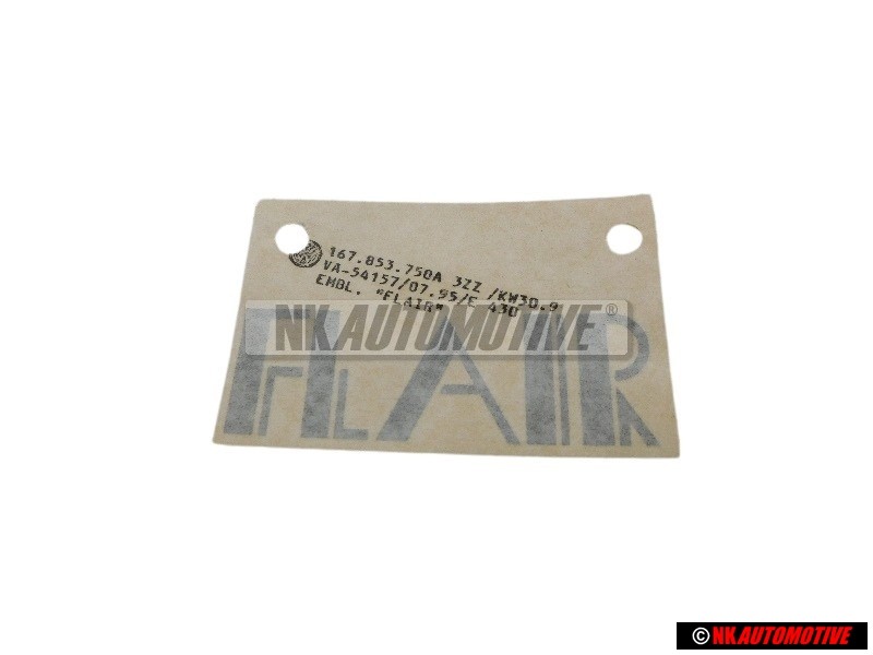 Original VW Film Lettering Titanium Silver Dark - 167853750E 3ZZ