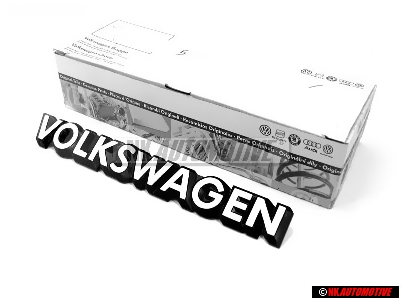 Original VW VOLKSWAGEN Rear Boot Trunk Badge Emblem White - 321853685C QK6