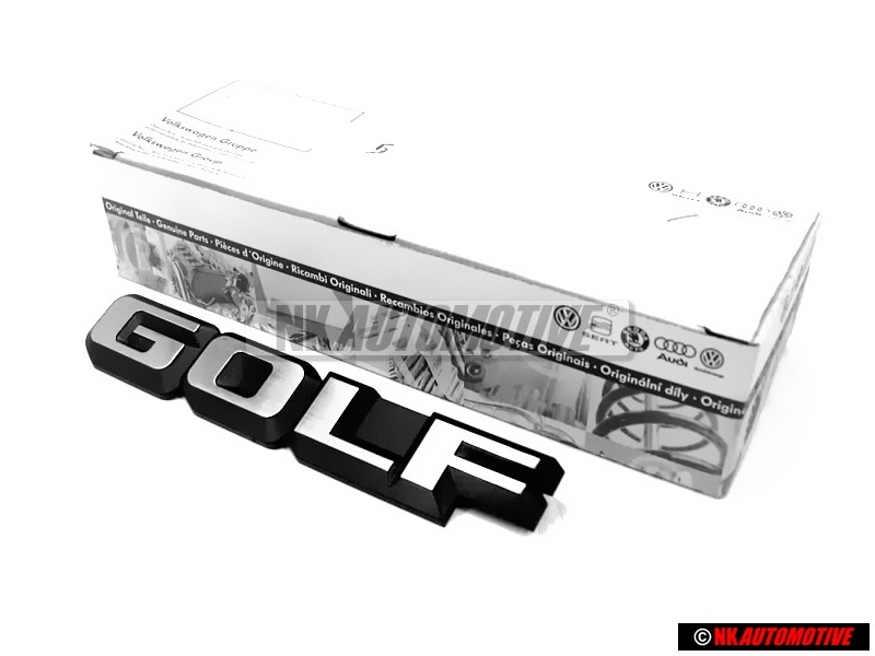 Original VW GOLF Rear Badge Emblem Brushed Silver - 191853687F GX2