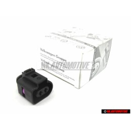 Original VW 2 Pin Flat Contact Housing Socket Plug Connector - 1J0973722