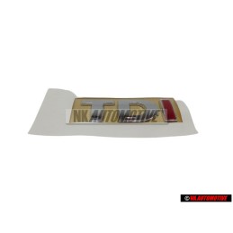 Original VW TDI Rear Boot Chrome Red Badge Emblem - 3B0853675ABGQF