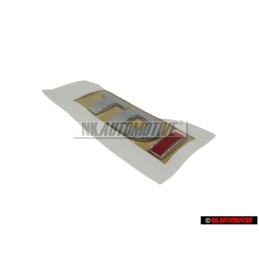 Original VW TDI Rear Boot Chrome Red Badge Emblem - 3B0853675ABGQF