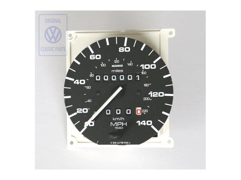 Original VW Speedometer With Mile Trip Recorder - 193957033C