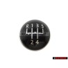 Original VW 5 Speed Gear Shift Knob Emblem Badge Chrome Black - 1K0711144H