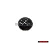 Original VW 5 Speed Gear Shift Knob Emblem Badge Chrome Black - 1K0711144H