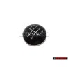 Original VW 5 Speed Gear Shift Knob Emblem Badge Chrome Black - 1K0711144H