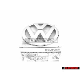 Original VW Front Grill Badge Emblem Chrome - 5G0853601 2ZZ