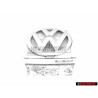 Original VW Front Grill Badge Emblem Chrome - 5G0853601 2ZZ