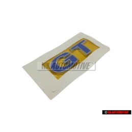 Original VW GT Rear Boot Badge Emblem Silver Blue - 6R0853675S AFL
