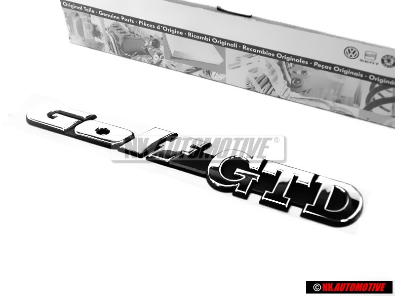 Original VW GOLF GTD Rear Boot Badge Emblem Chrome - 1H6853687AEZ10