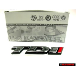 Original VW TDI Rear Boot Badge Emblem Chrome Red - 1H0853675E EQW