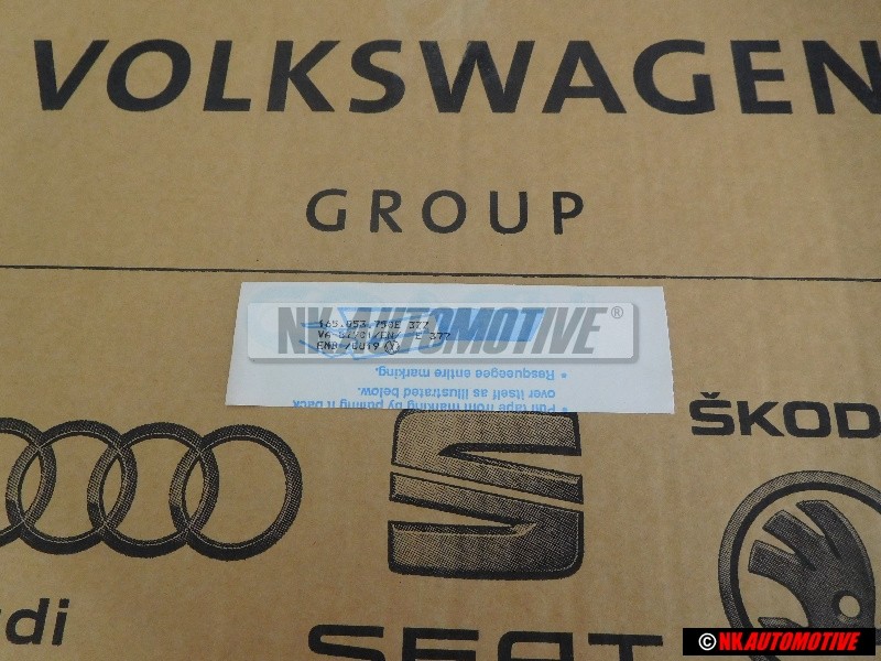 Original VW Film Lettering Titanium Silver Dark - 165853750E 3ZZ