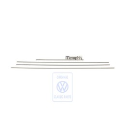 Original VW Trim Strip For Fender, Door, Side Panel Silver Dark - 193898525C 3ZZ