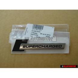 Original Audi SUPERCHARGED Front Fender Side Badge Emblem - 4F0853601
