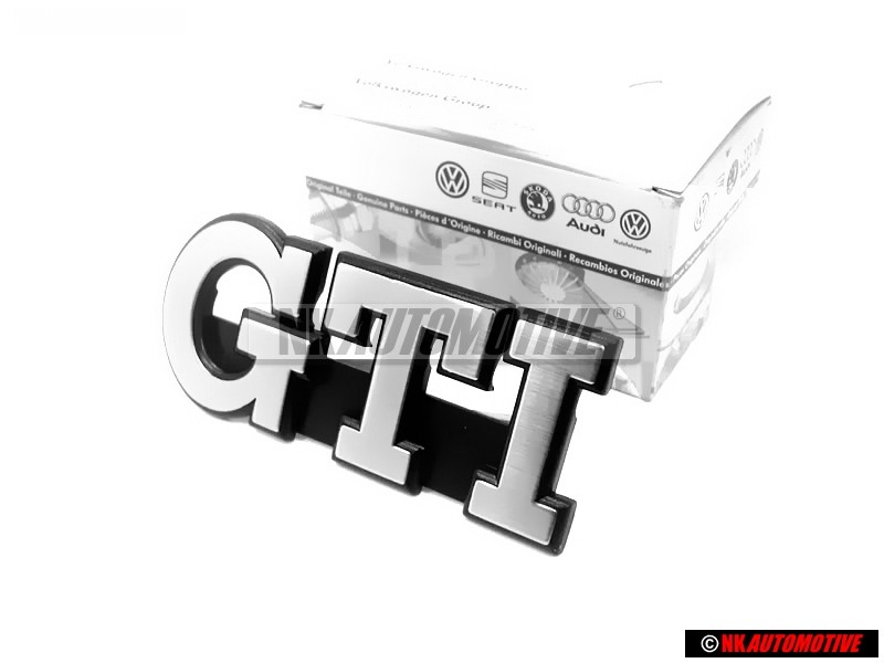 VW Classic Parts GTI Front Grill Badge Emblem Silver - 191853679L GX2