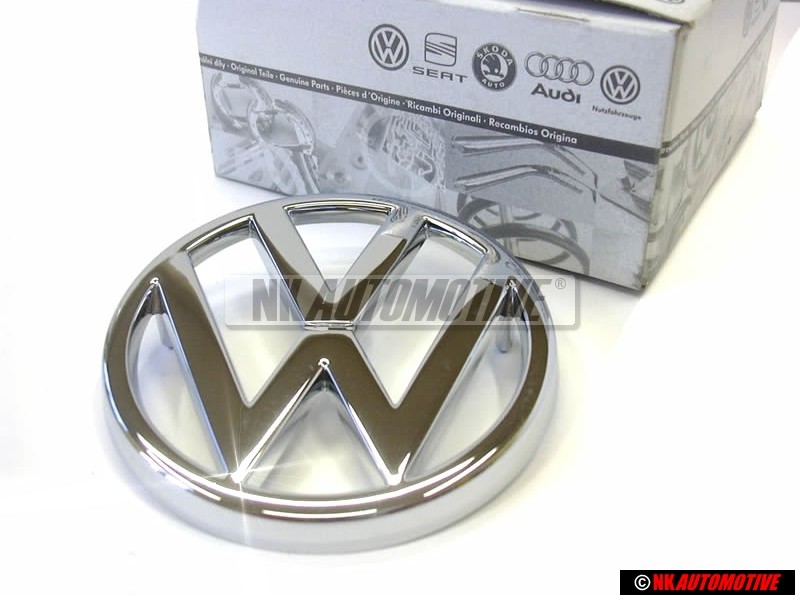 Original VW Front Grill Badge Emblem Chrome - 321853601