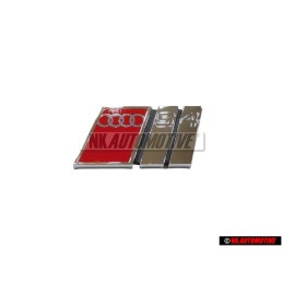 Original Audi S4 Front Grill Badge Emblem Chrome Red - 8D0853736C 2ZZ
