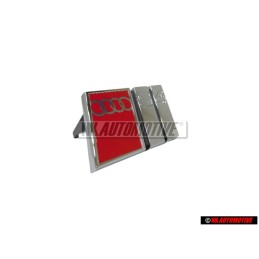 Original Audi S4 Front Grill Badge Emblem Chrome Red - 8D0853736C 2ZZ