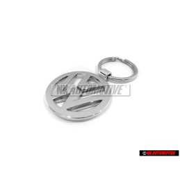 Original VW Logo Keychain Keyring Silver Chrome - 000087908