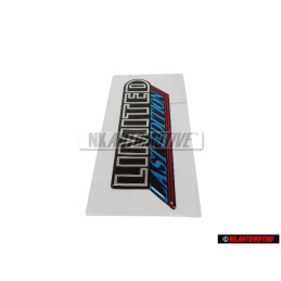 Original VW LIMITED LAST EDITION Panel Badge Emblem Multicolor - 255853679D CHY