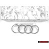 Original Audi Rings Front Grill Badge Emblem Chrome - 443853605