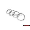 Original Audi Rings Front Grill Badge Emblem Chrome - 443853605