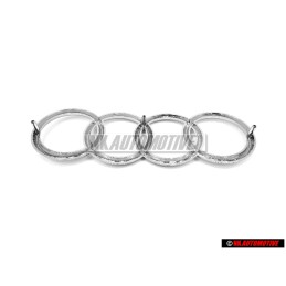 Original Audi Rings Front Grill Badge Emblem Chrome - 443853605