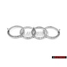 Original Audi Rings Front Grill Badge Emblem Chrome - 443853605
