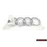 Original Audi Rings Front Grill Badge Emblem Chrome - 443853605