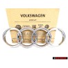 Original Audi Rings Front Grill Badge Emblem Chrome - 8Z0853605 2ZZ