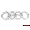 Original Audi Rings Front Grill Badge Emblem Chrome - 8Z0853605 2ZZ
