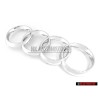 Original Audi Rings Front Grill Badge Emblem Chrome - 8Z0853605 2ZZ