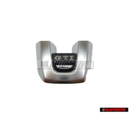 Original VW GTI Steering Wheel Badge Emblem Chrome Black - 5K0419685P UTF