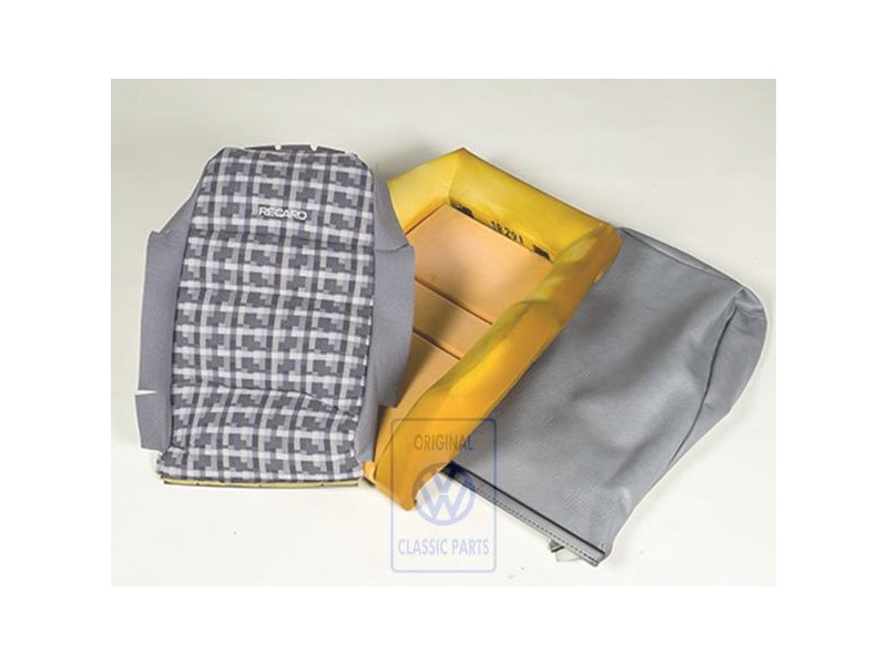 Original VW Backrest Cover (Fabric) Dove Grey - 155881770A AZM