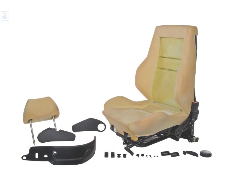 Original VW Seat Complete With Backrest And Headrest (Without Cover) - 1H0881024