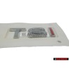Original VW TSI Rear Trunk Boot Badge Emblem Chrome Red - 1K5853675H GQF