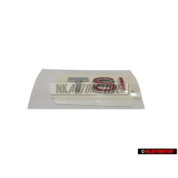 Original VW TSI Rear Trunk Boot Badge Emblem Chrome Red - 1K5853675J GQF