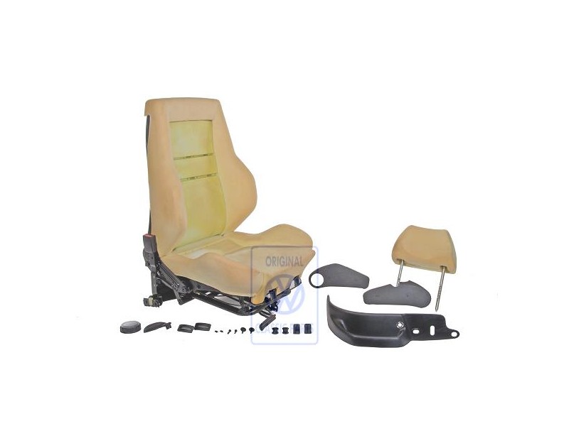Original VW Seat Complete With Backrest And Headrest Without Cover - 1H0881023A