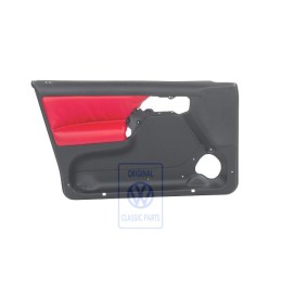 Original VW Door Trim (Leather/Leatherette) Black/Red - 1H4867011CEEAS