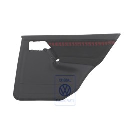 Original VW Door Panel Trim (Cloth) Black/Red - 1H4867212BDECZ