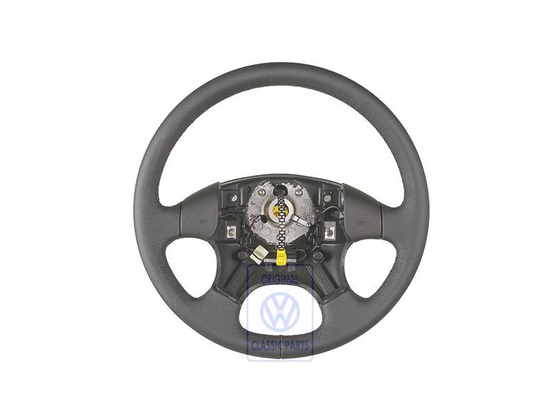 Original VW Steering Wheel (Leather) Black - 1H0419091AD1BX