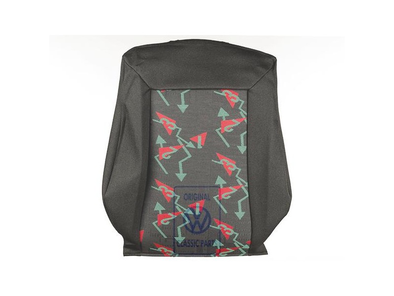 Original VW Backrest Cover (Fabric) Black/Red/Green - 1H0881805BNETH