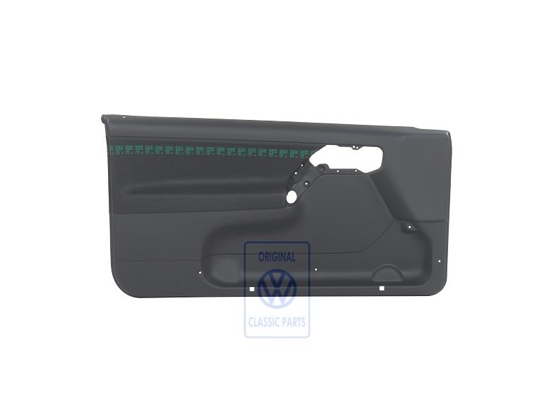 Original VW Door Panel Trim (Cloth) Black/Green - 1H3867011APENC