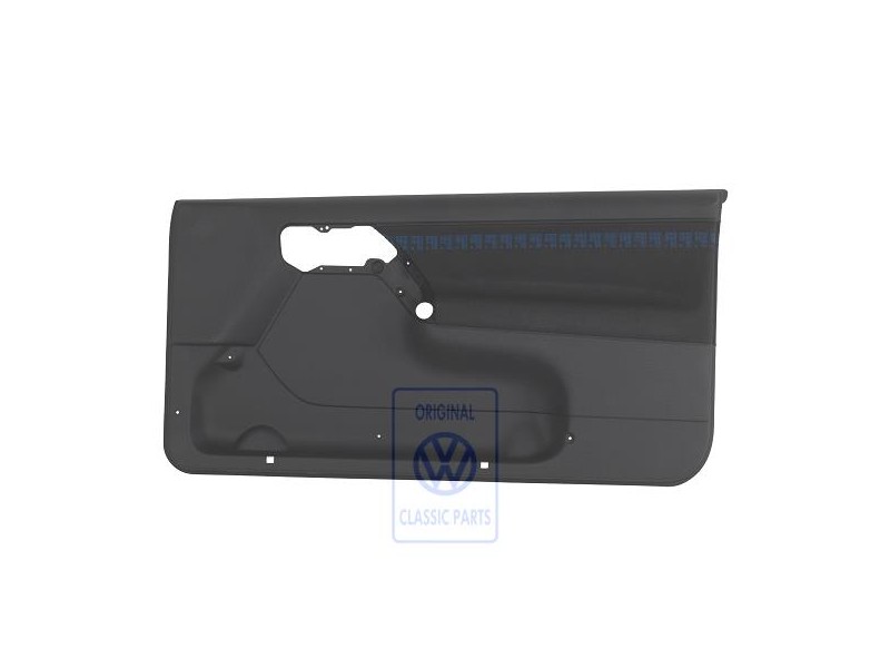 Original VW Door Panel Trim (Cloth) Black/Blue - 1H3867012APDYQ