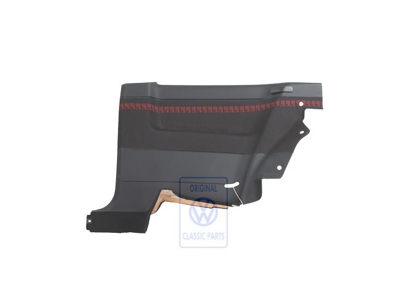 Original VW Side Trim (Fabric) Black/Red - 1H3867044BJDYF