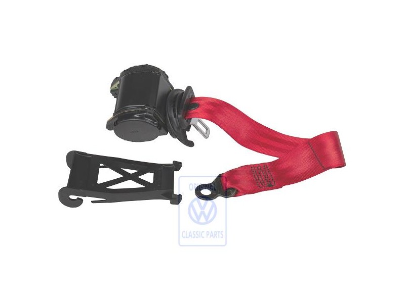 Original VW Three-Point Safety Belt Flash Red - 1H4857805A 1NQ