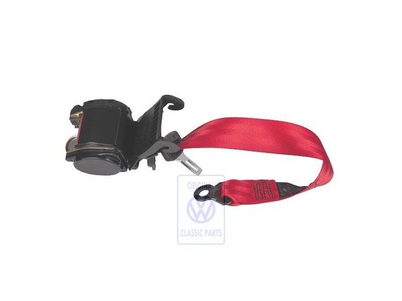 Original VW Three-Point Safety Belt Flash Red - 1H4857806A 1NQ